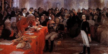 1815年1月8日 ライセウムで演技をするプーシキンがツァールスコエ・セローで思い出の詩を朗読する 1911年イリヤ・レーピン Oil Paintings